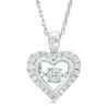 Thumbnail Image 1 of Unstoppable Love™ 0.18 CT. T.W. Composite Diamond Frame Heart Pendant in Sterling Silver