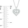 Thumbnail Image 2 of Unstoppable Love™ 0.18 CT. T.W. Composite Diamond Frame Heart Pendant in Sterling Silver
