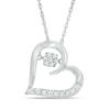 Unstoppable Love™ 0.15 CT. T.W. Composite Diamond Tilted Heart Pendant in Sterling Silver