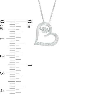 Unstoppable Love™ 0.15 CT. T.W. Composite Diamond Tilted Heart Pendant in Sterling Silver
