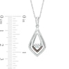 Unstoppable Love™ 0.15 CT. T.W. Champagne and White Composite Diamond Teardrop Pendant in Sterling Silver