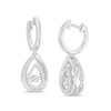 Thumbnail Image 0 of Unstoppable Love™ 0.18 CT. T.W. Composite Diamond Double Pear-Shaped Drop Earrings in Sterling Silver