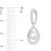 Thumbnail Image 1 of Unstoppable Love™ 0.18 CT. T.W. Composite Diamond Double Pear-Shaped Drop Earrings in Sterling Silver