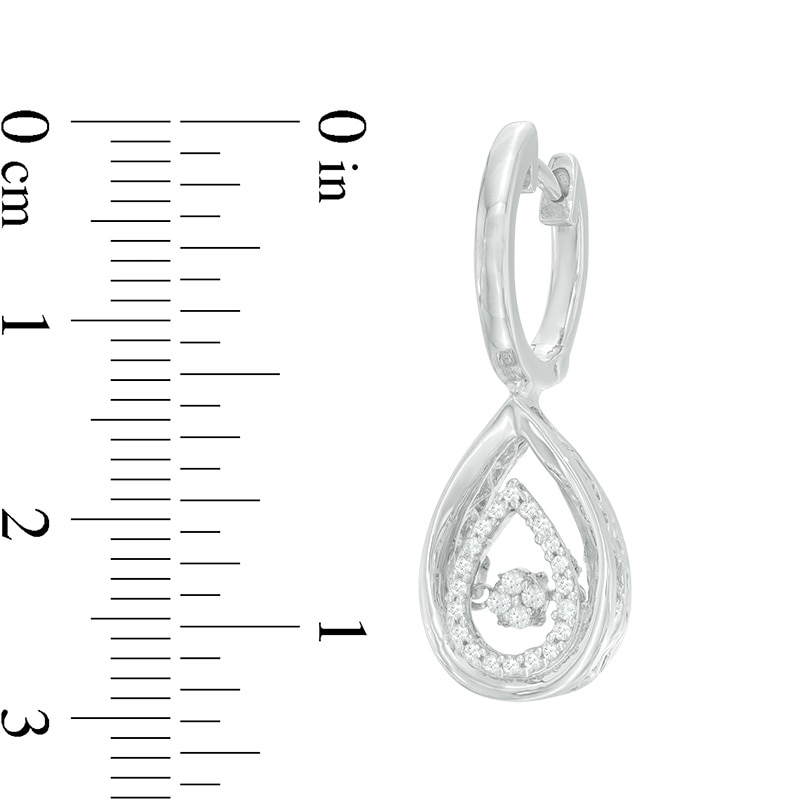 Unstoppable Love™ 0.18 CT. T.W. Composite Diamond Double Pear-Shaped Drop Earrings in Sterling Silver