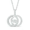Thumbnail Image 0 of Unstoppable Love™ 0.23 CT. T.W. Composite Diamond Interlocking Circles Pendant in Sterling Silver