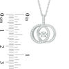 Thumbnail Image 1 of Unstoppable Love™ 0.23 CT. T.W. Composite Diamond Interlocking Circles Pendant in Sterling Silver