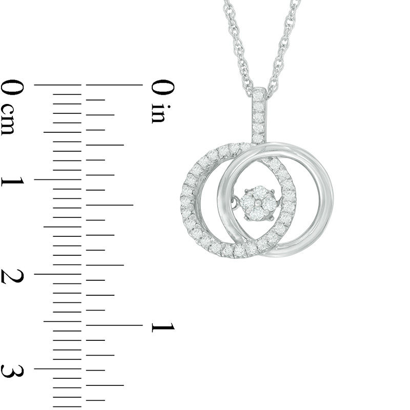 Unstoppable Love™ 0.23 CT. T.W. Composite Diamond Interlocking Circles Pendant in Sterling Silver