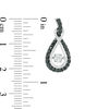 Thumbnail Image 2 of Unstoppable Love™ 0.70 CT. T.W. Enhanced Black and White Composite Diamond Infinity Drop Earrings in Sterling Silver