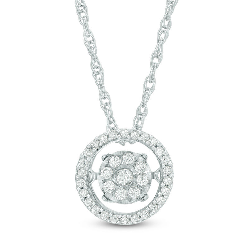 Unstoppable Love™ 0.15 CT. T.W. Composite Diamond Frame Pendant in Sterling Silver|Peoples Jewellers