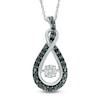 Thumbnail Image 0 of Unstoppable Love™ 0.70 CT. T.W. Enhanced Black and White Composite Diamond Infinity Pendant in Sterling Silver