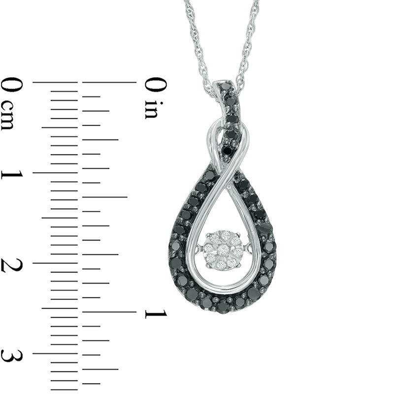 Unstoppable Love™ 0.70 CT. T.W. Enhanced Black and White Composite Diamond Infinity Pendant in Sterling Silver