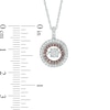 Thumbnail Image 1 of Unstoppable Love™ 0.30 CT. T.W. Champagne and White Composite Diamond Double Frame Pendant in Sterling Silver