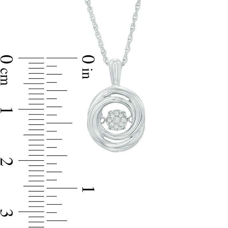 Unstoppable Loveâ¢ Composite Diamond Accent Swirl Pendant in Sterling Silver