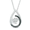 Thumbnail Image 0 of Unstoppable Love™ 0.30 CT. T.W. Enhanced Black and White Composite Diamond Teardrop Pendant in Sterling Silver