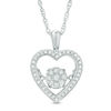 Thumbnail Image 0 of Unstoppable Love™ 0.18 CT. T.W. Composite Diamond Heart Pendant in Sterling Silver