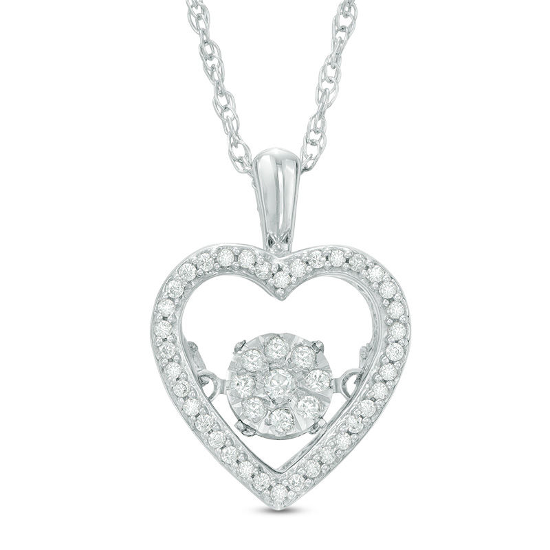 Unstoppable Love™ 0.18 CT. T.W. Composite Diamond Heart Pendant in Sterling Silver