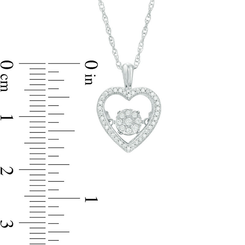 Unstoppable Love™ 0.18 CT. T.W. Composite Diamond Heart Pendant in Sterling Silver