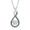 Thumbnail Image 1 of Unstoppable Love™ 0.18 CT. T.W. Enhanced Black and White Composite Diamond Infinity Pendant in Sterling Silver