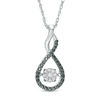 Thumbnail Image 0 of Unstoppable Love™ 0.18 CT. T.W. Enhanced Black and White Composite Diamond Infinity Pendant in Sterling Silver