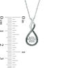 Thumbnail Image 2 of Unstoppable Love™ 0.18 CT. T.W. Enhanced Black and White Composite Diamond Infinity Pendant in Sterling Silver