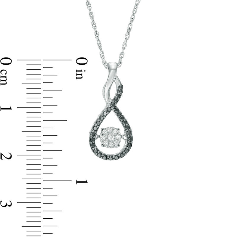 Unstoppable Love™ 0.18 CT. T.W. Enhanced Black and White Composite Diamond Infinity Pendant in Sterling Silver