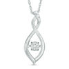 Thumbnail Image 1 of Unstoppable Love™ Composite Diamond Accent Twist Infinity Pendant in Sterling Silver
