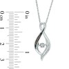 Thumbnail Image 2 of Unstoppable Love™ Champagne and White 0.04 CT. T.W. Diamond Infinity Twist Pendant in Sterling Silver