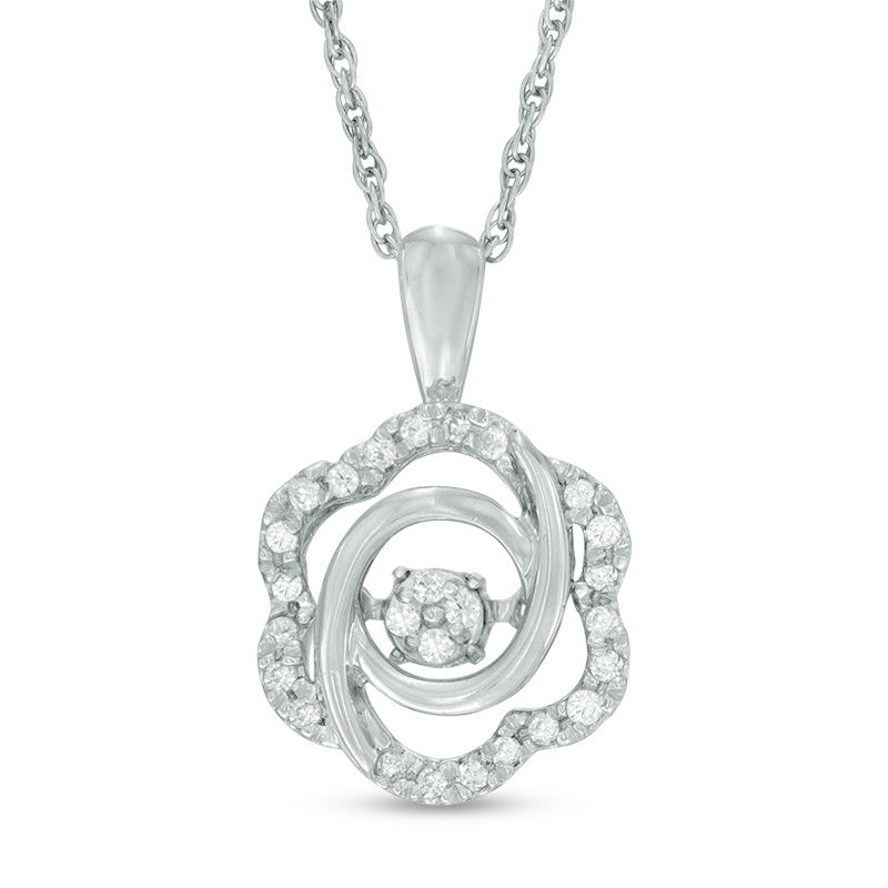 Unstoppable Love™ 0.15 CT. T.W. Composite Diamond Whirlwind Pendant in Sterling Silver|Peoples Jewellers