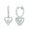 Thumbnail Image 0 of Unstoppable Love™ 0.37 CT. T.W. Composite Diamond Heart Drop Earrings in Sterling Silver