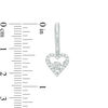 Thumbnail Image 1 of Unstoppable Love™ 0.37 CT. T.W. Composite Diamond Heart Drop Earrings in Sterling Silver