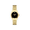 Thumbnail Image 0 of Ladies' Movado Masino™ Gold-Tone PVD Watch with Black Dial (Model: 0607027)