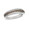 Thumbnail Image 0 of Le Vian Chocolate Diamonds® 0.64 CT. T.W. Diamond Triple Row Band in 14K Vanilla Gold™