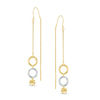 Thumbnail Image 0 of Diamond-Cut Triple Disc Threader Earrings in 10K Gold