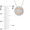 Thumbnail Image 1 of 0.50 CT. T.W. Composite Diamond Double Frame Pendant in 10K Two-Tone Gold