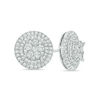 Thumbnail Image 0 of 0.95 CT. T.W. Composite Diamond Frame Stud Earrings in 10K White Gold