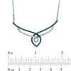 0.10 CT. T.W. Enhanced Blue and White Diamond Twist Necklace, Drop Earrings, and Bangle Set in Sterling Silver