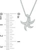 Thumbnail Image 2 of 0.10 CT. T.W. Diamond Starfish Pendant in Sterling Silver