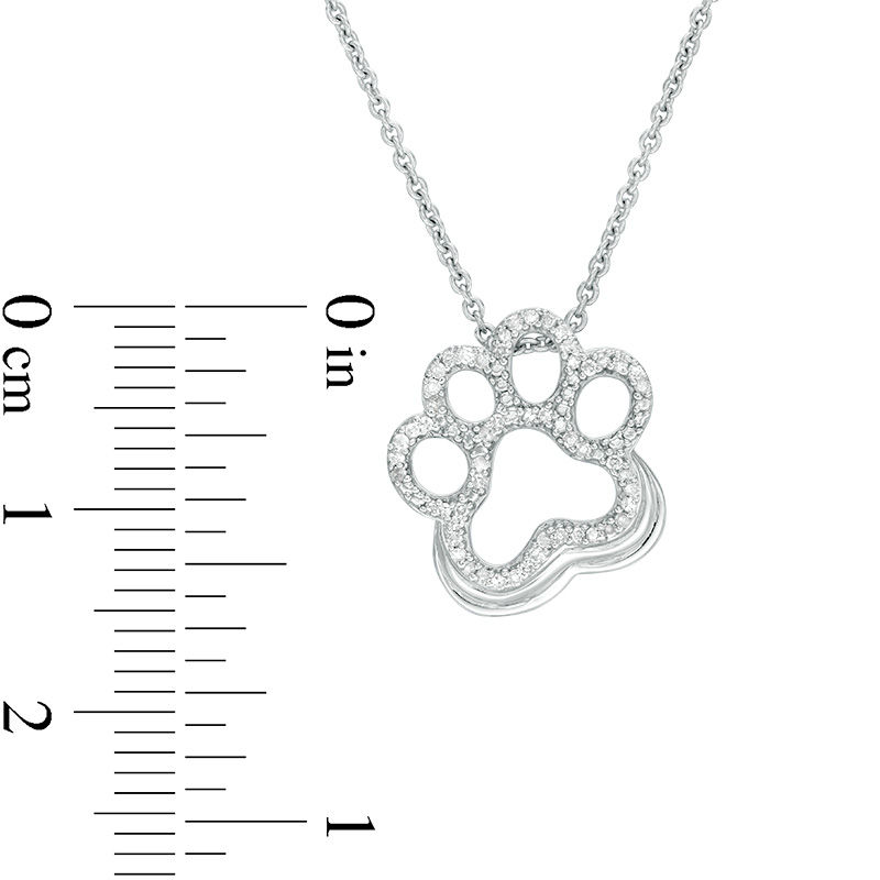 Dog Paw Name Necklace in Sterling Silver - MYKA