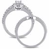 Thumbnail Image 2 of 1.12 CT. T.W. Diamond Frame Multi-Row Bridal Set in 14K White Gold