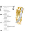 Thumbnail Image 1 of 0.25 CT. T.W. Diamond Crossover Hoop Earrings in 10K Gold