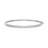 Thumbnail Image 1 of 1.00 CT. T.W. Diamond Straight Line Hinged Bangle in 10K White Gold
