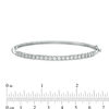 Thumbnail Image 2 of 1.00 CT. T.W. Diamond Straight Line Hinged Bangle in 10K White Gold