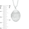 Thumbnail Image 2 of Oval Flower Locket in Sterling Silver