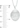 Thumbnail Image 3 of Oval Flower Locket in Sterling Silver