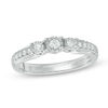 Thumbnail Image 1 of 0.18 CT. T.W. Diamond Three Stone Engagement Ring in Sterling Silver