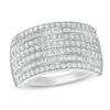 Thumbnail Image 0 of 0.95 CT. T.W. Diamond Seven Row Anniversary Ring in 10K White Gold