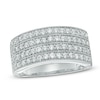 Thumbnail Image 0 of 0.95 CT. T.W. Diamond Four Row Anniversary Ring in 10K White Gold