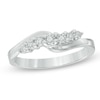 Thumbnail Image 1 of Diamond Accent Seven Stone Bypass Anniversary Band in Sterling Silver
