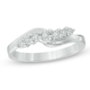 Thumbnail Image 0 of Diamond Accent Seven Stone Bypass Anniversary Band in Sterling Silver