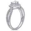 Thumbnail Image 1 of 1.00 CT. T.W. Heart-Shaped Diamond Double Frame Split Shank Engagement Ring in 14K White Gold